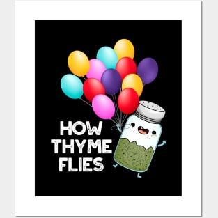 How Thyme Flies Funny Herb Pun Posters and Art